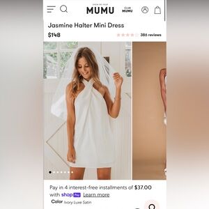 Show me your mumu jasmine halter mini dress